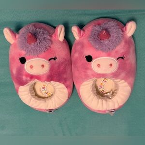 Squishmallows Pink Unicorn Kids Slippers